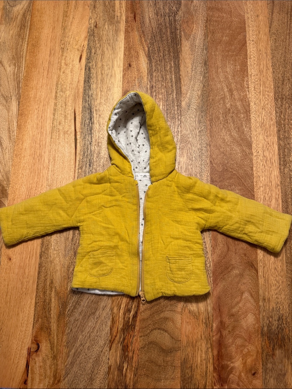 Zara Yellow Hooded Kids Jacket